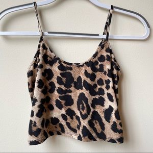 Cheetah print cropped tank